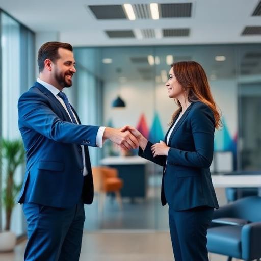 Professional handshake representing our mission